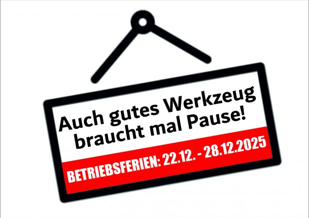 Betriebsferien Hinweisschild 2025 Betriebsferien Hinweisschild 2025