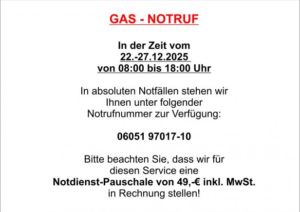Gasnotruf 2025 Gasnotruf 2025